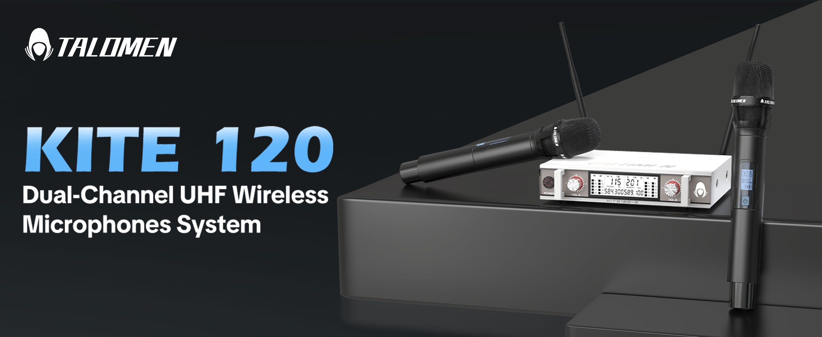 Talomen K120 プロフェッショナル UHF ワイヤレスマイクシステム