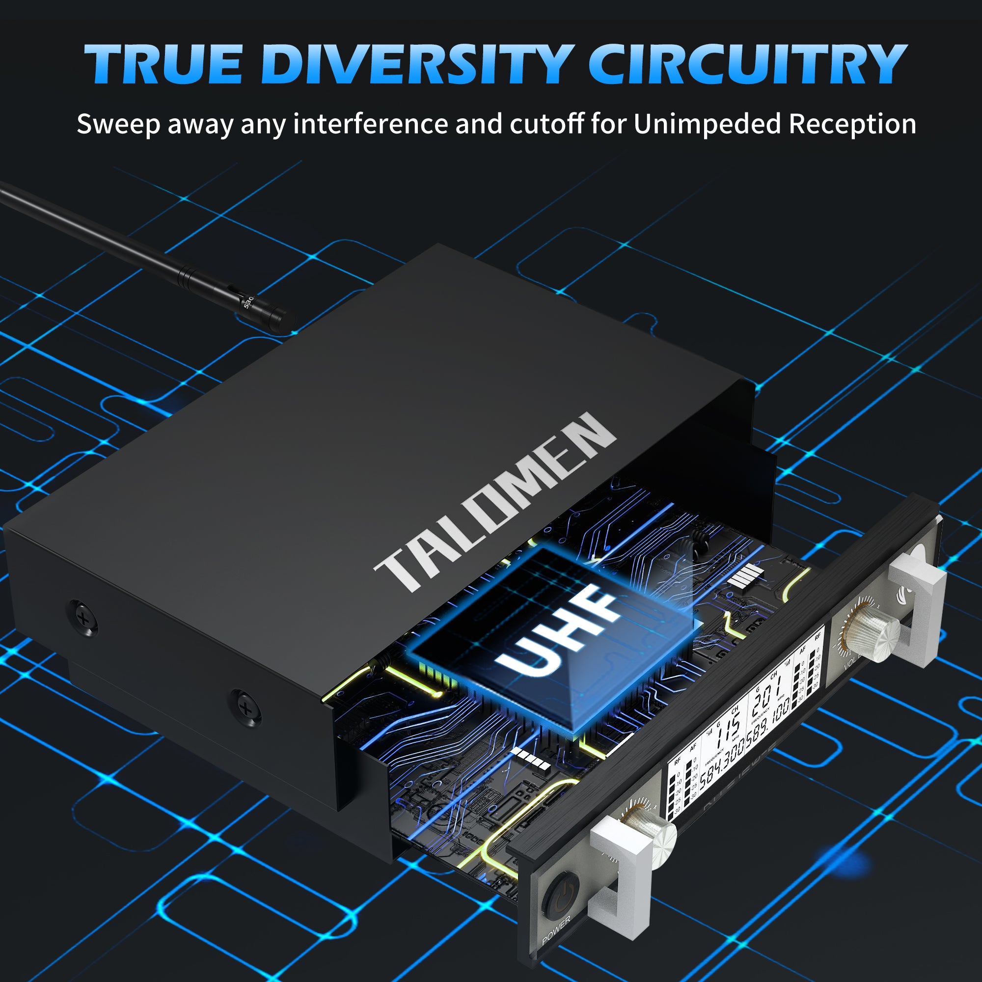 Talomen K120 プロフェッショナル UHF ワイヤレスマイクシステム